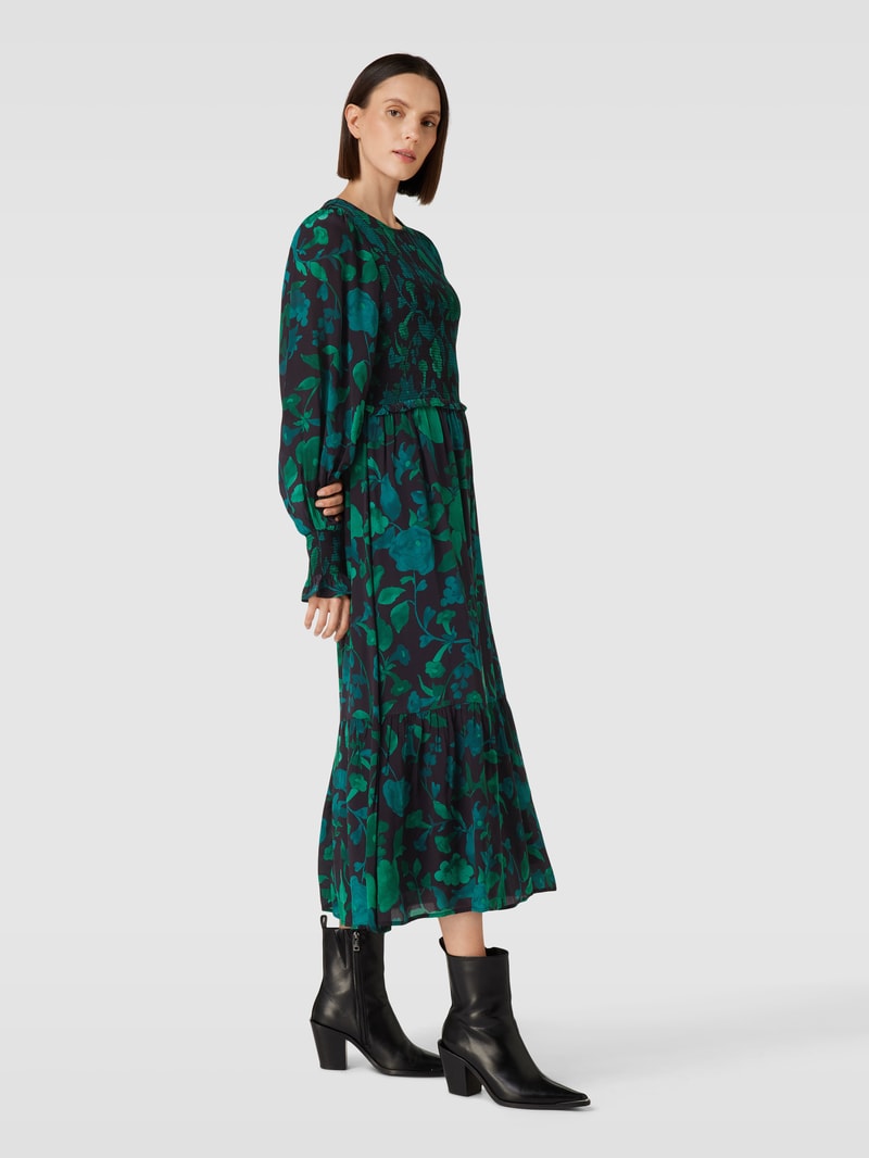 Midikleid mit floralem Muster Modell 'Caro' in grün