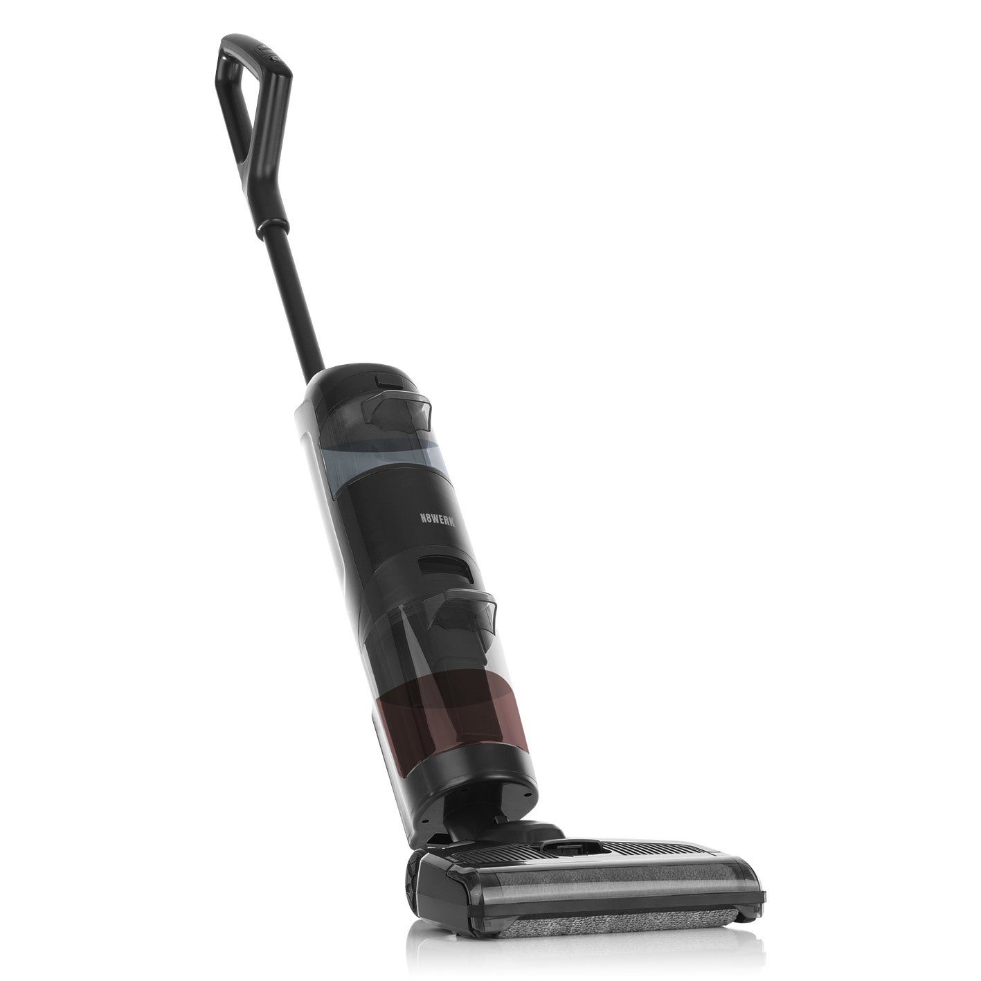 N8WERK Nass-Trocken-Sauger Akku Bodenreiniger mit Saugfunktion - 220W - schwarz, Saugwischer Nasssauger Staubsauger