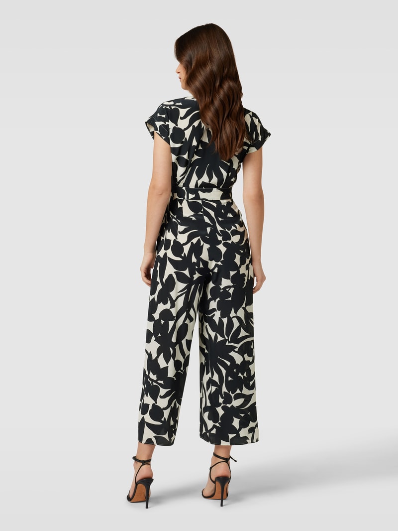 Jumpsuit mit Allover-Muster Modell 'DOLLARO' in schwarz