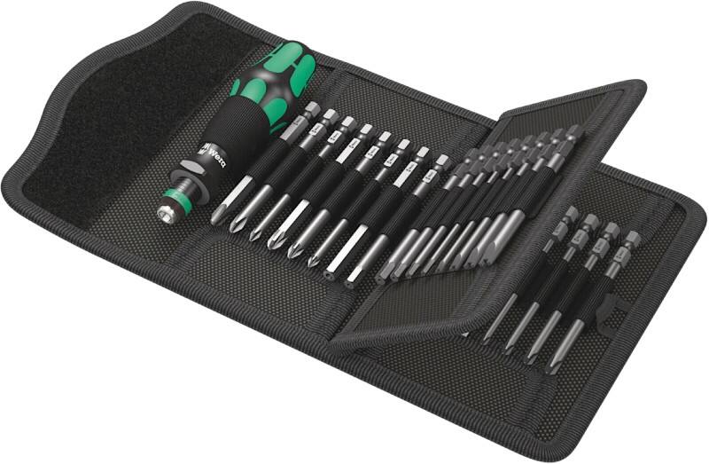 WERA Kraftform Kompakt 62 Falttasche mit 89 mm langen Bits Schraubendreherset 33tlg