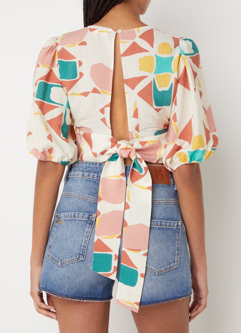 crop top από μείγμα lyocell με τυπωμένο print από ba&sh Aymar