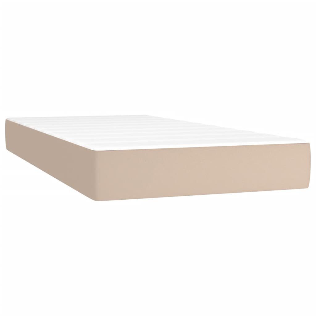 Boxspringmatratze Taschenfederkernmatratze Cappuccino 80x200x20 cm Kunstleder, vidaXL, 20 cm hoch