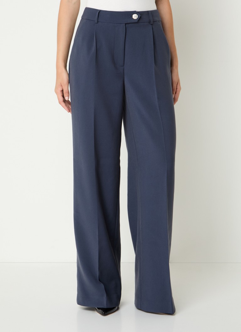 Pantaloni Fifth House Diara cu croi larg și buzunare laterale
