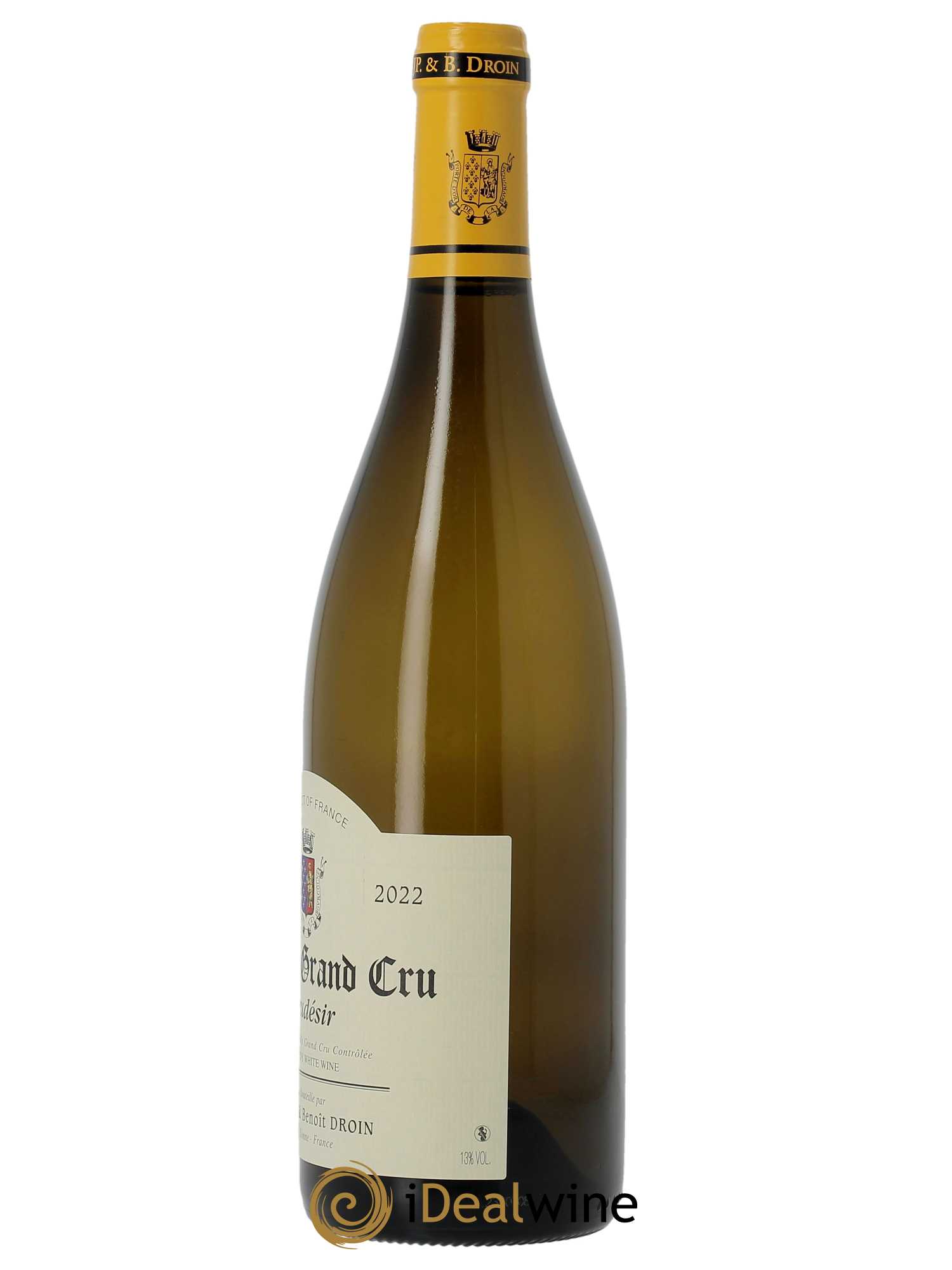 Chablis Grand Cru Vaudésir Jean-Paul & Benoît Droin (Domaine)  2022 - Lot de 1 Bouteille