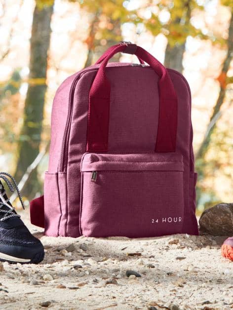 Rucksack mit aufgesetztem Reißverschlussfach