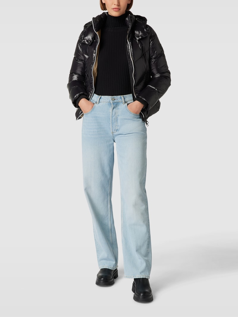 Daunenjacke mit Label-Details Modell 'Pepule' in schwarz