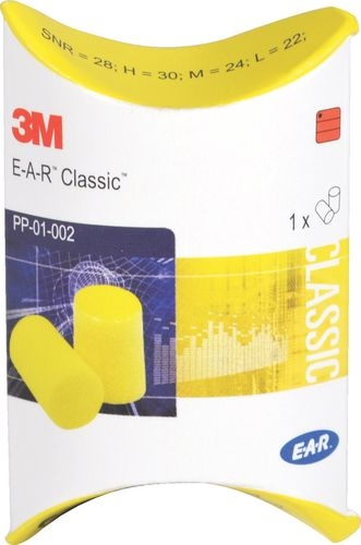 3M 6.21.15.056.00 Ušesni čepki Classic brez vzdrževanja v blazinastem pakiranju 250 kompletov