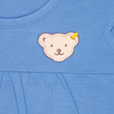 T-Shirt kurzarm, mittelblau für Mädchen