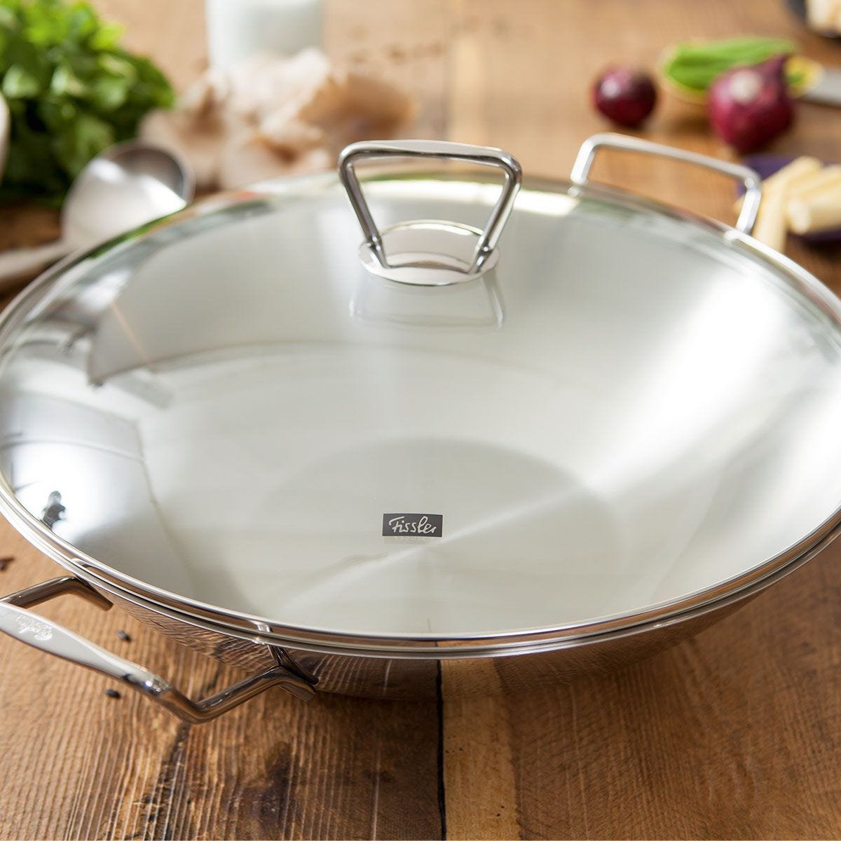 Kunming Wok mit Glasdeckel 36 cm
