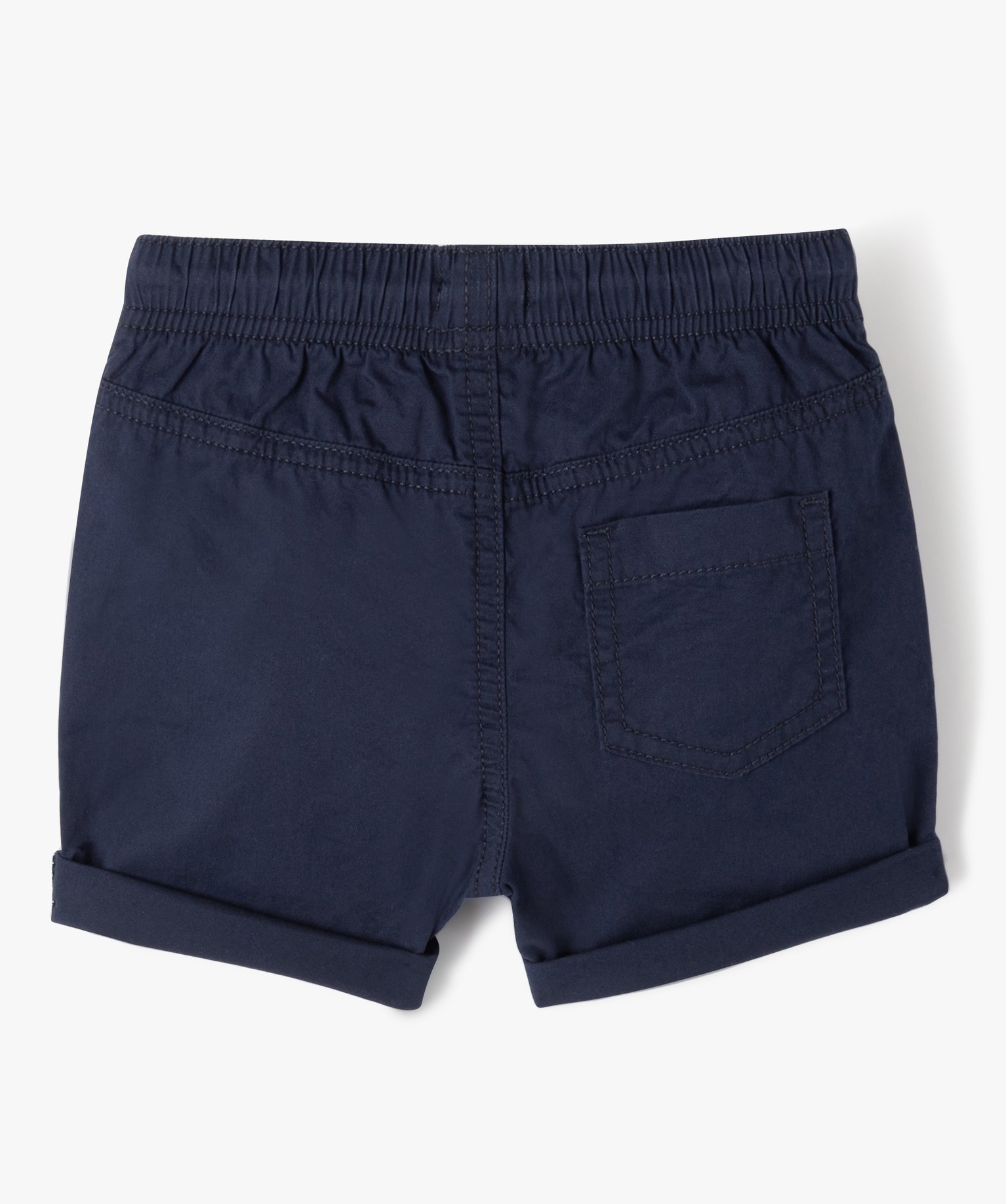 Bermuda bébé Garçon en toile à taille élastiquée marine | GEMO