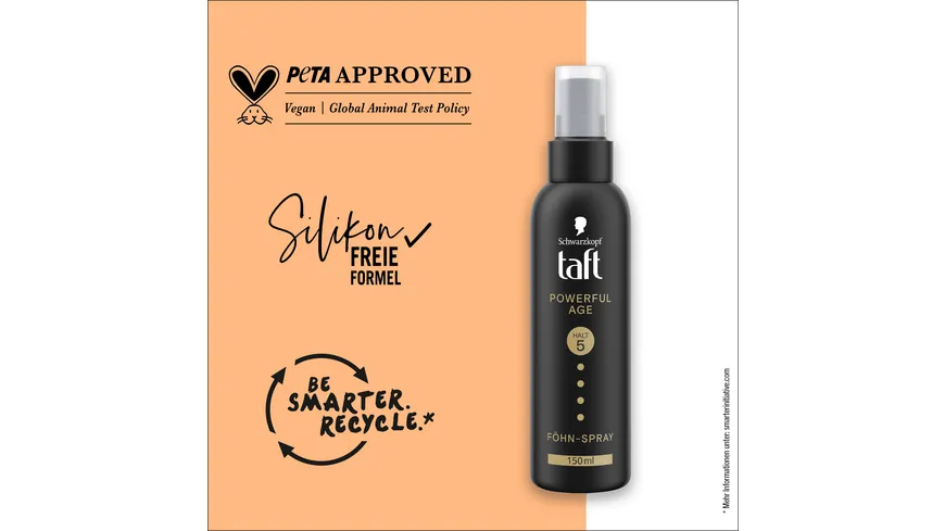 TAFT Föhn-Spray Powerful Age 150ml - Haltegrad 5 - sehr starker Halt 150 ml