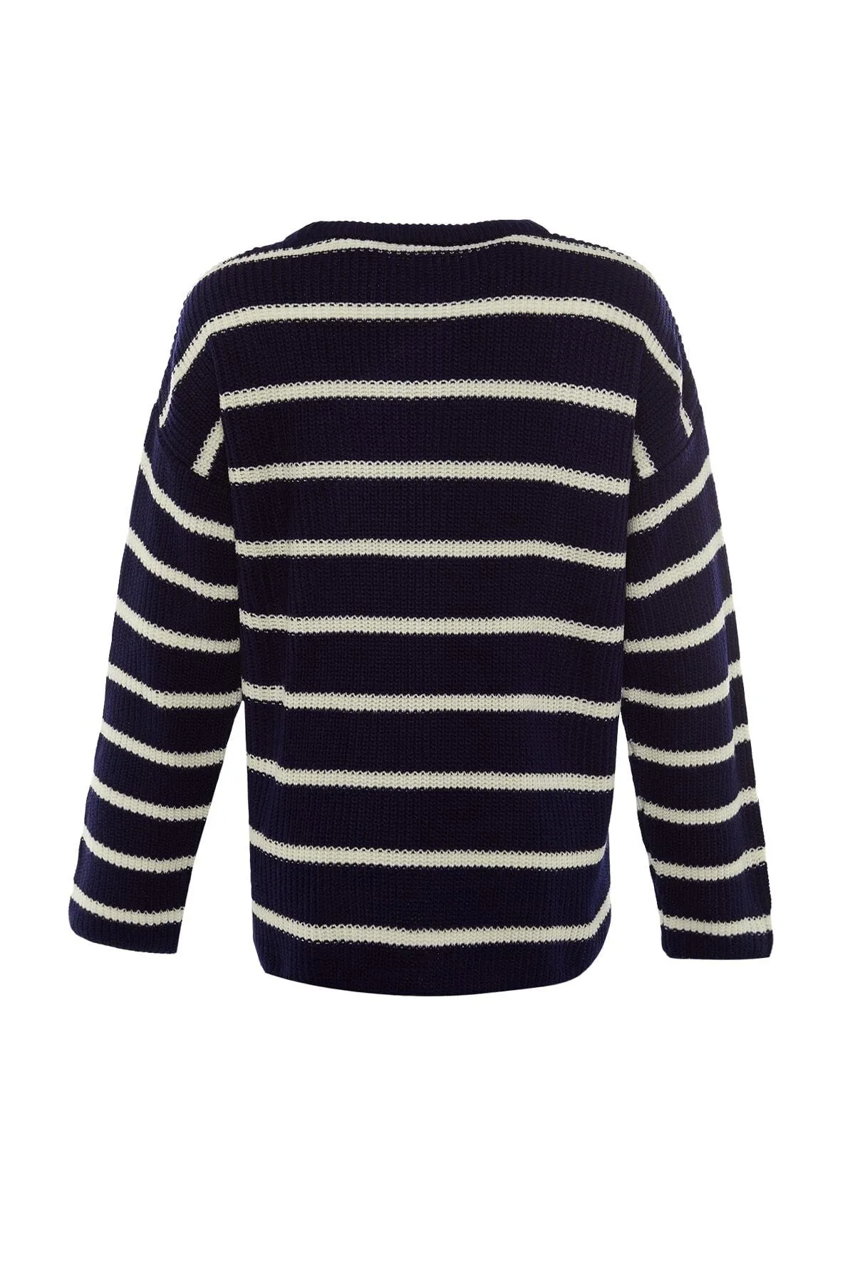 Trendyol Collection  Marineblauer Strickpullover mit weiter Passform TWOAW23KZ00720