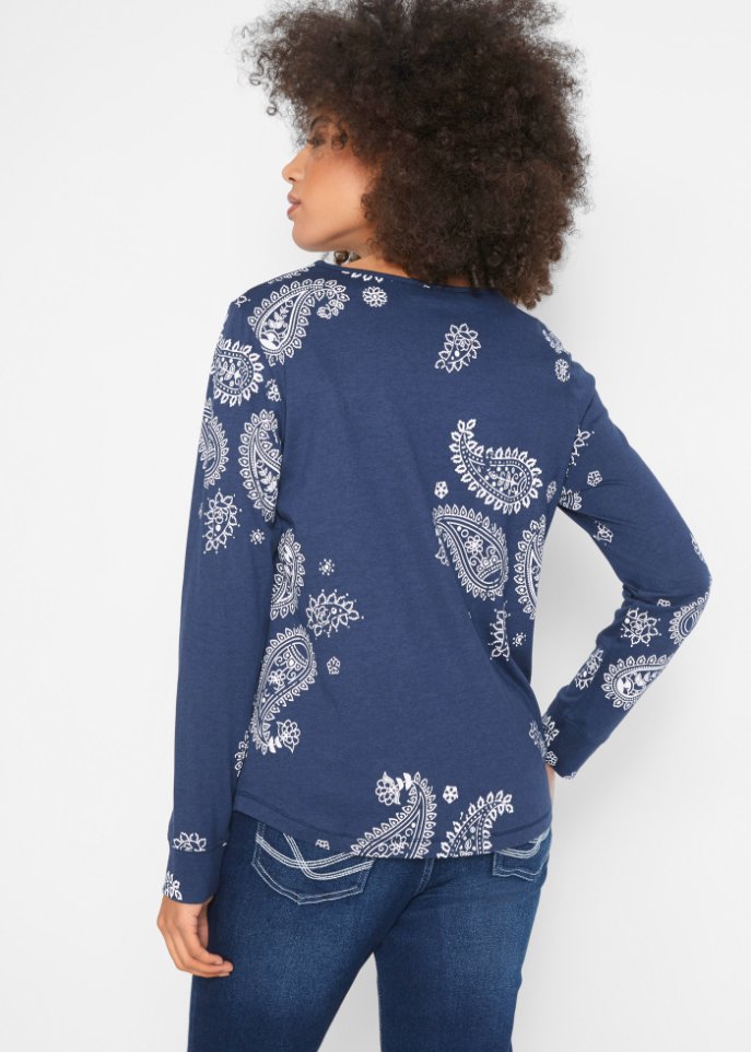 Shirt bedruckt, Langarm