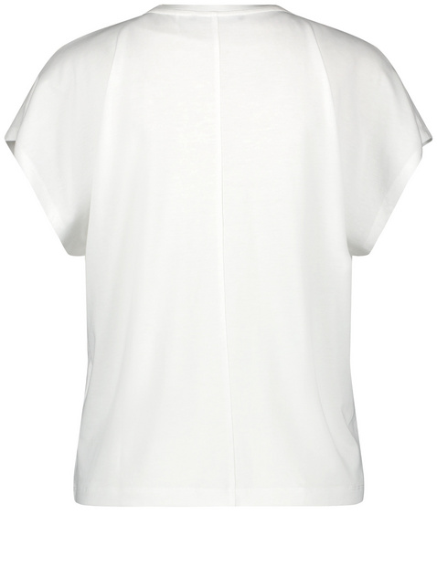 T-Shirt mit floraler Stickerei