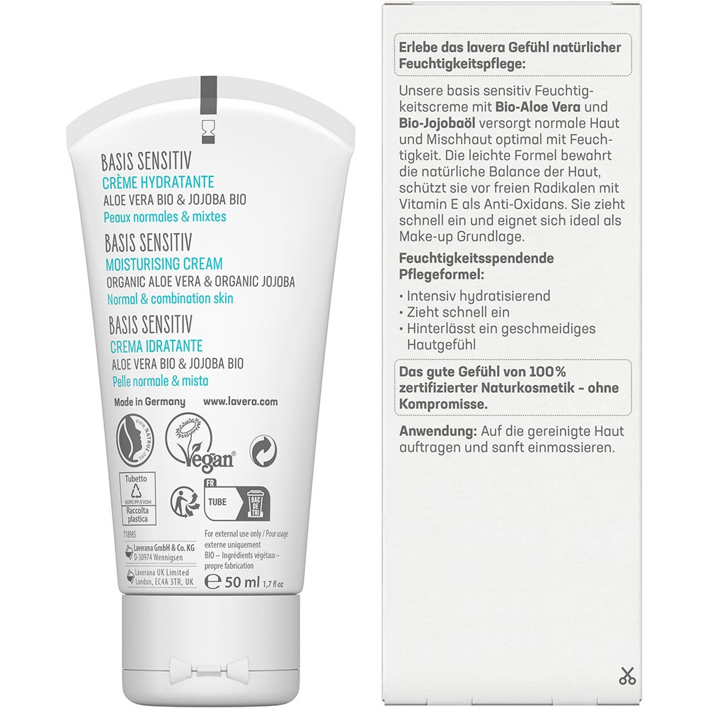 Lavera Basis Sensitiv Feuchtigkeitscreme 50 ml