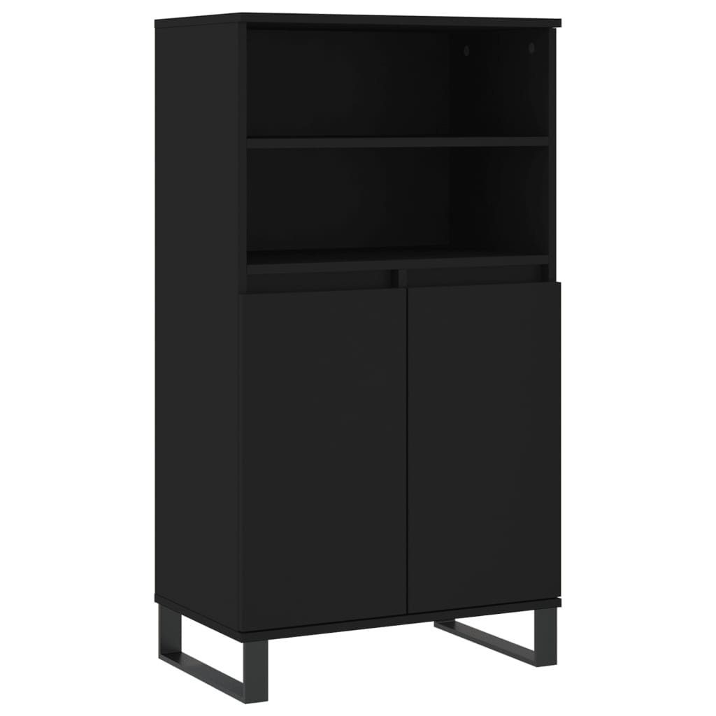 vidaXL Sideboard Highboard Schwarz 60x36x110 cm Holzwerkstoff (1 St)