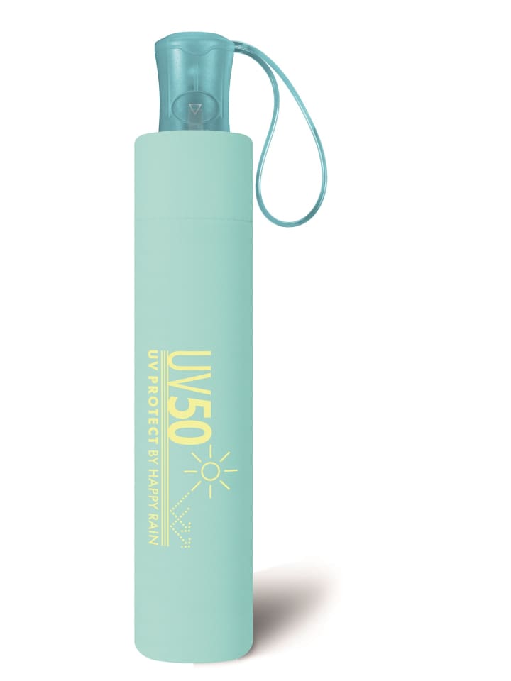 happy rain Mini AC UV50 Protect Automatik Taschenschirm in blau günstig kaufen onesize