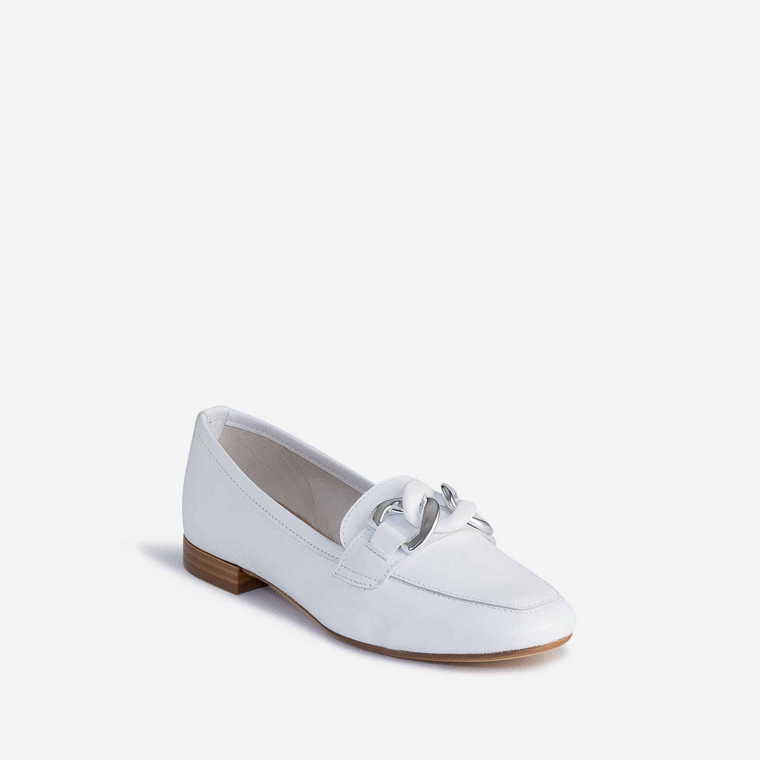 Mocassin blanc éco-conçu en cuir