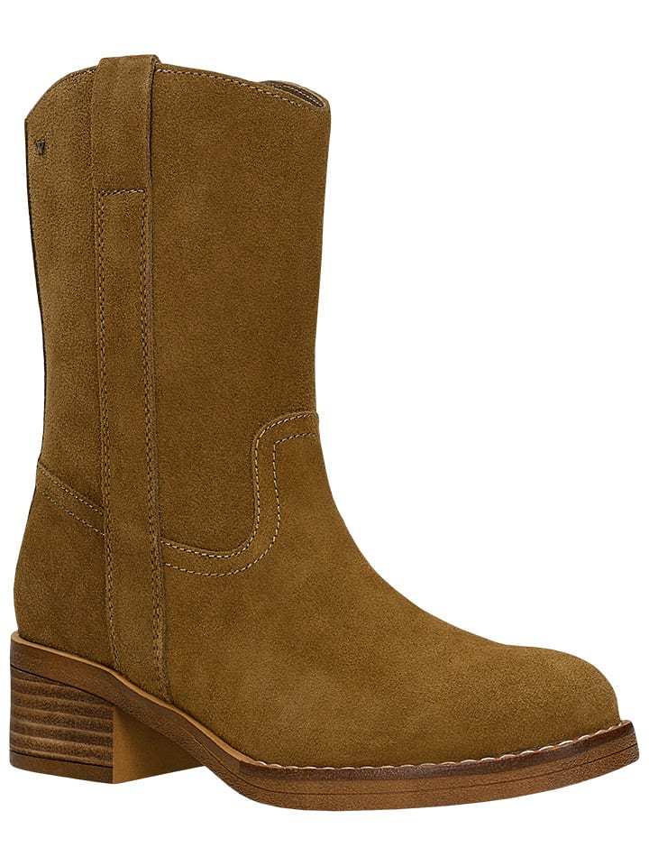Wojas Leder-Stiefeletten in Hellbraun günstig kaufen