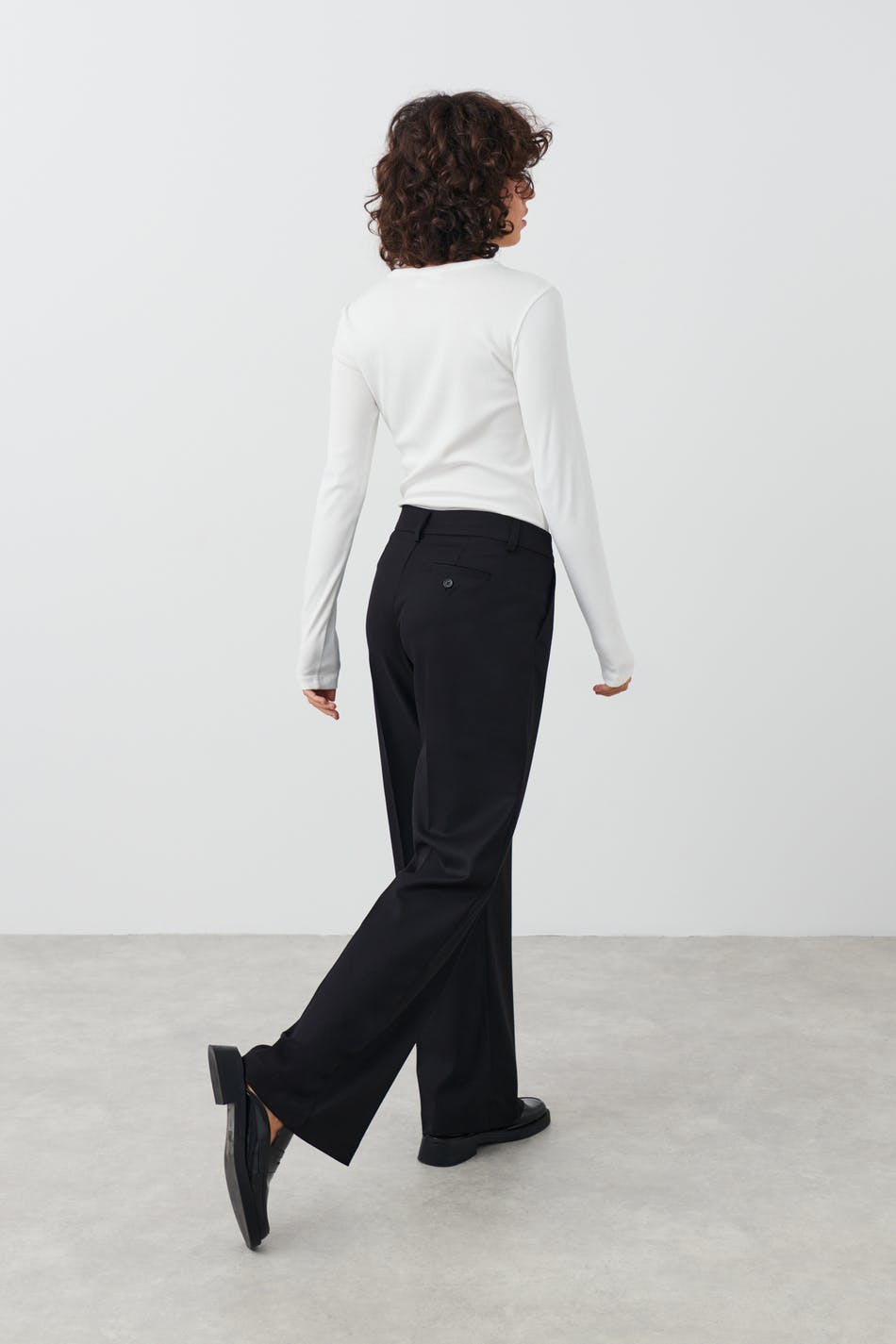 Low waist suit trousers