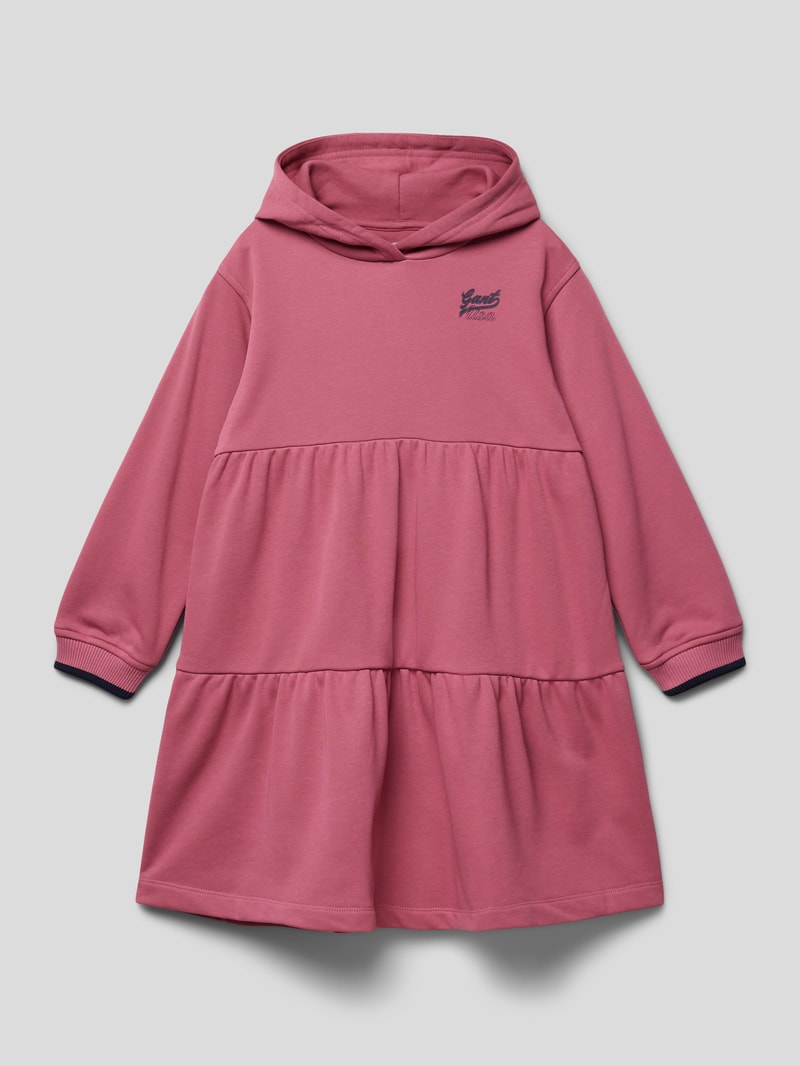Kleid im Stufen-Look in rosé