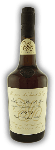 Marquis de Saint-Loup, Pays d'Auge 1974 Marquis de Saint-Loup, Pays d'Auge 1974 Ein exquisiter Jahrgangs Calvados von 1974. Jahrgang 1974 - 0,7	 Liter - Vol 42%