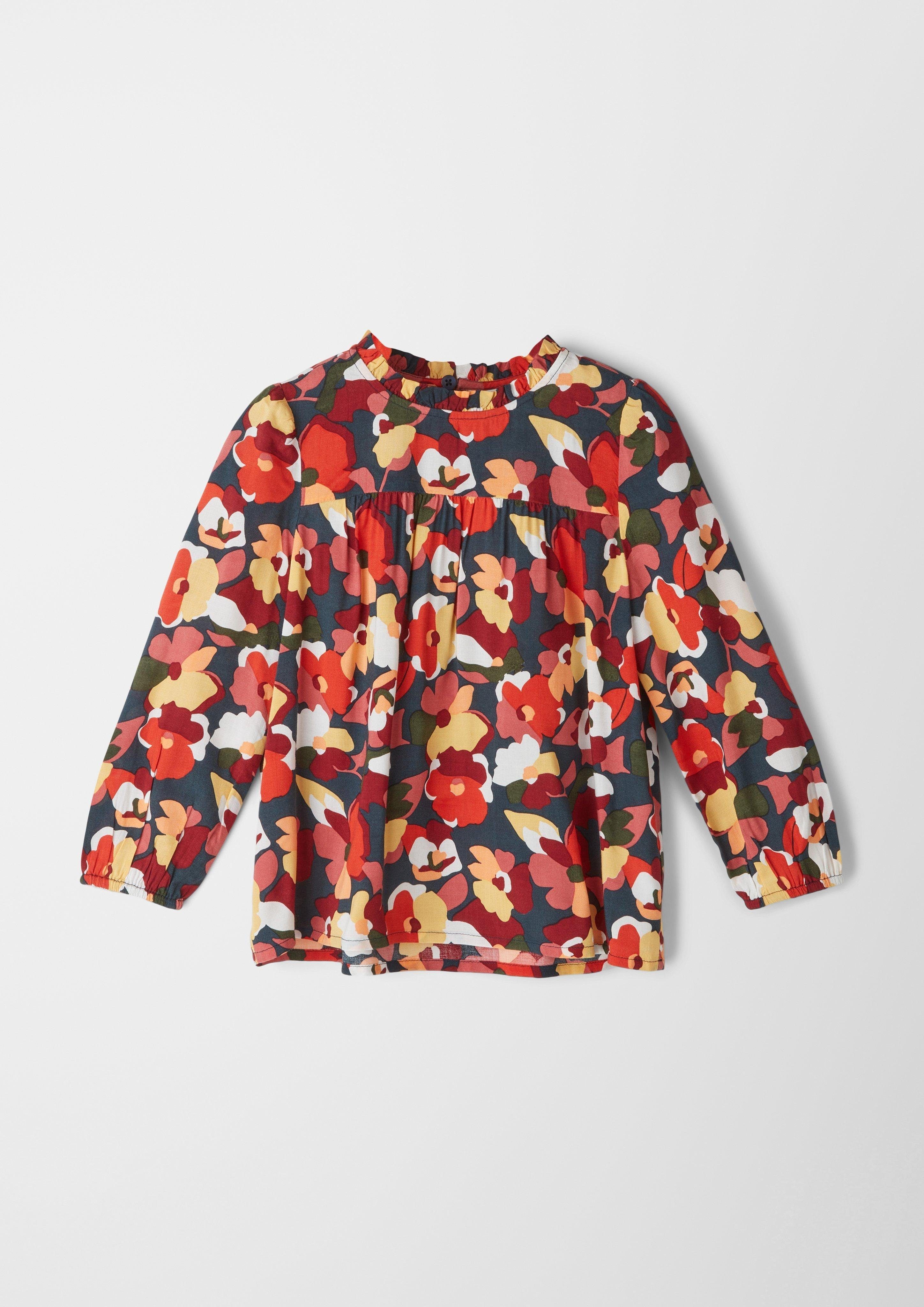 s.Oliver Langarmbluse Bluse mit Raffung Raffung