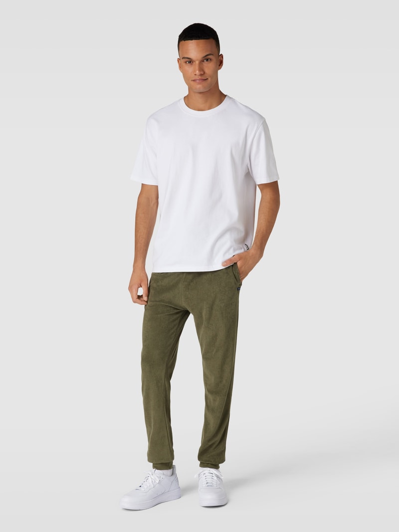 Sweatpants mit Tunnelzug Modell 'MIX IT UP! TERRY' in olivgrün