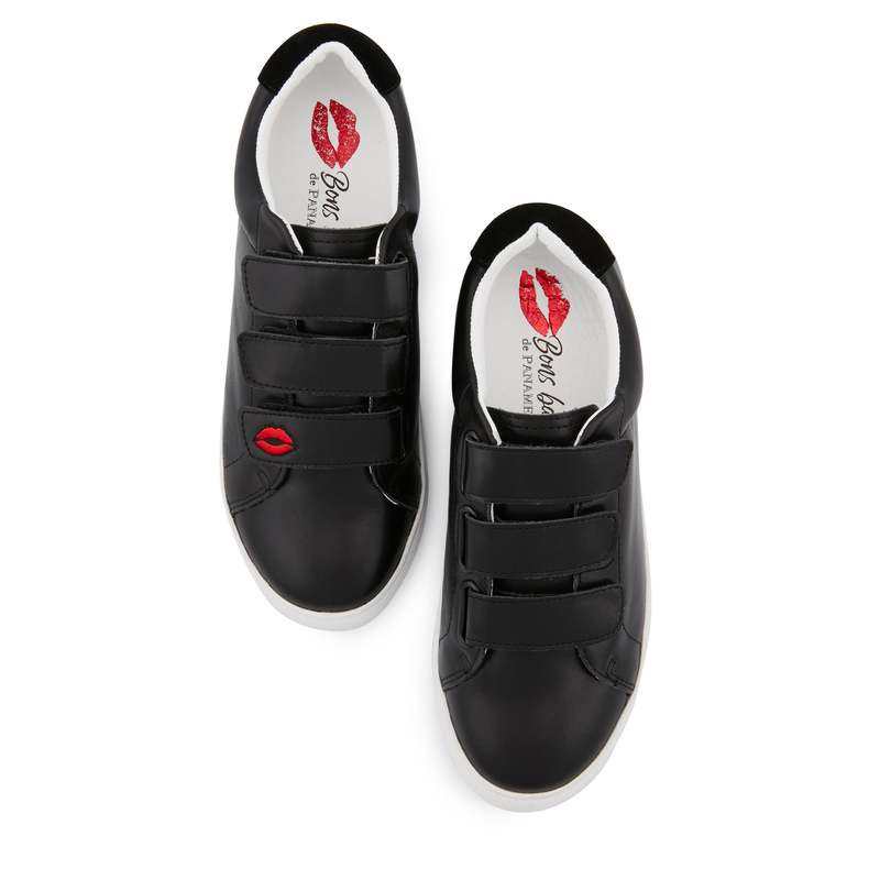 Baskets en cuir Edith legende noir