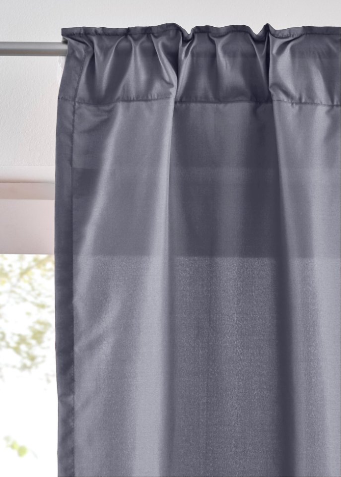 Microfaser Vorhang mit recyceltem Polyester (2er Pack)