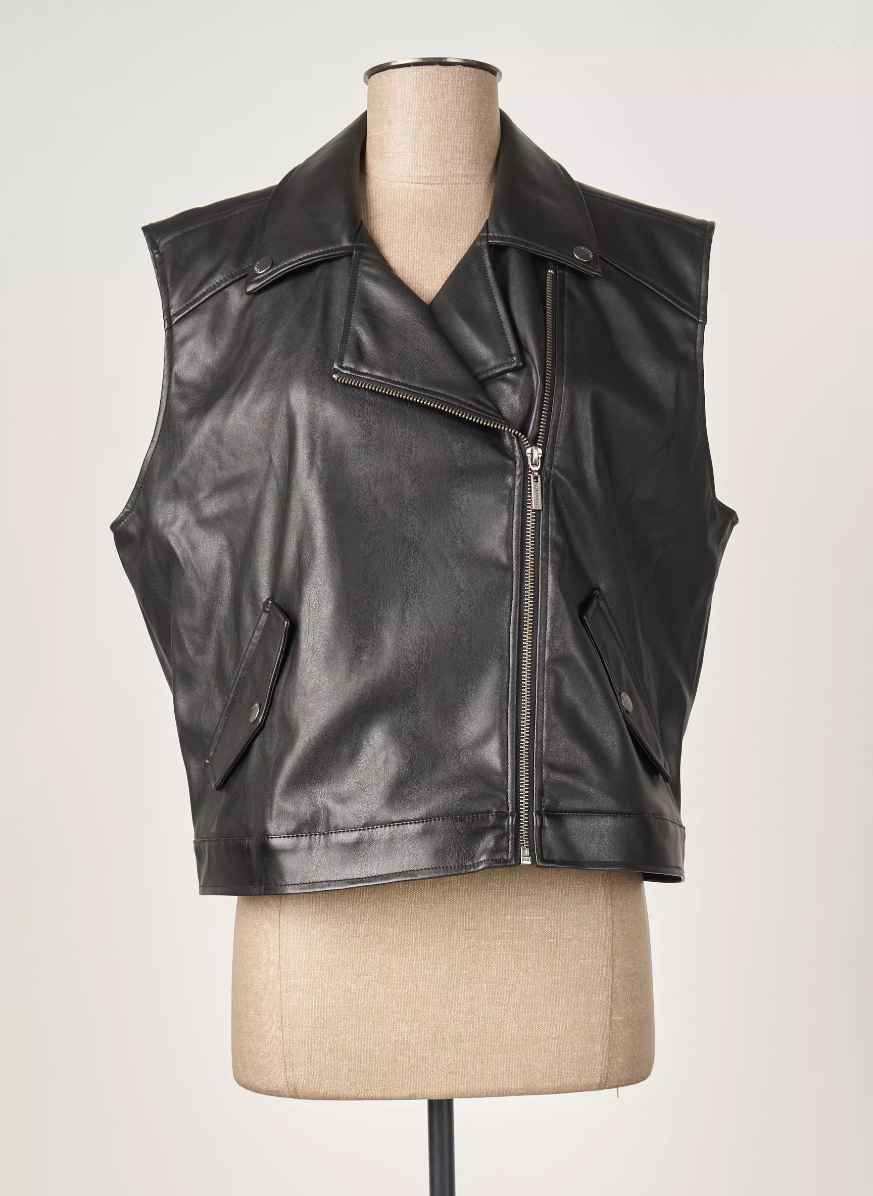 Garcia Vestesimilicuir Femme couleur noir