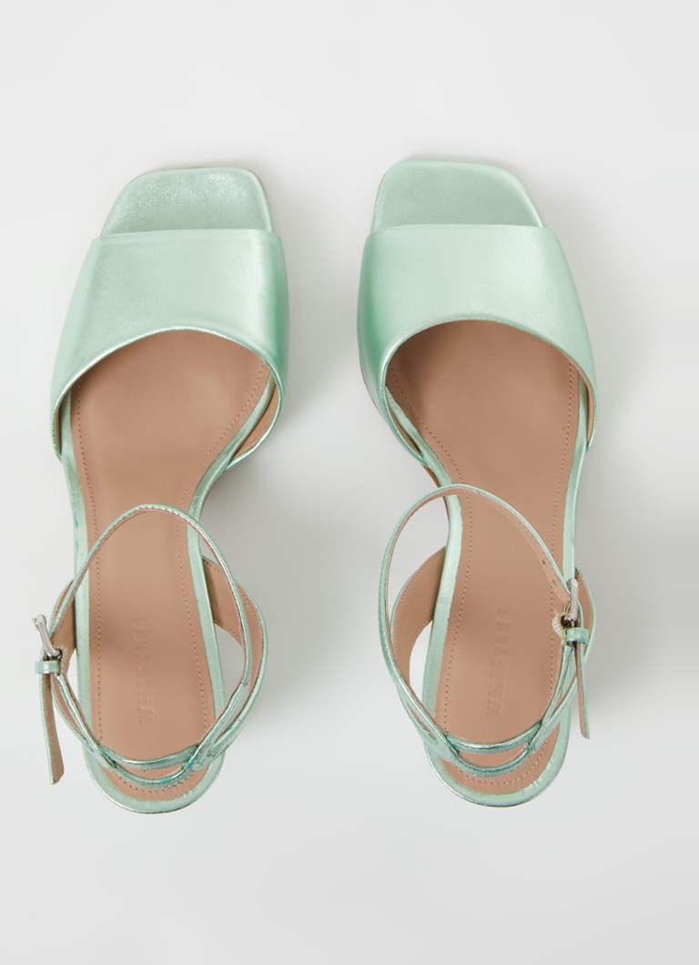 Sandale Whistles Emerson din piele de oaie cu finisaj metalic