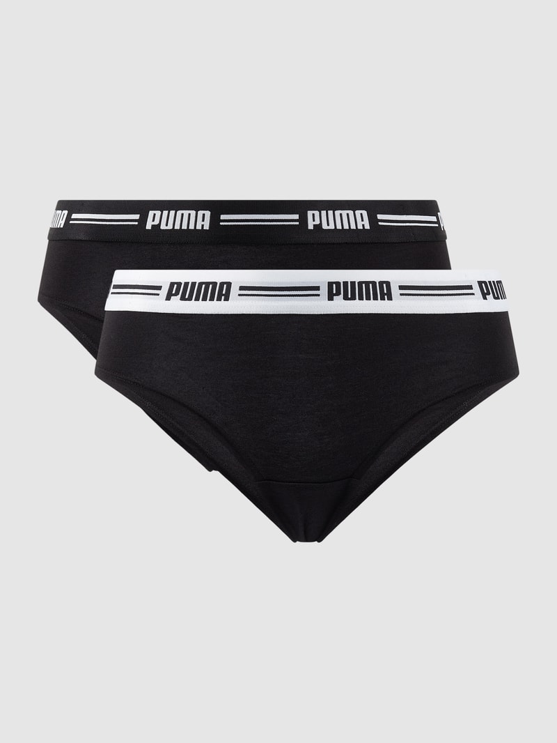 Brazilian mit Stretch-Anteil im 2er-Pack in schwarz