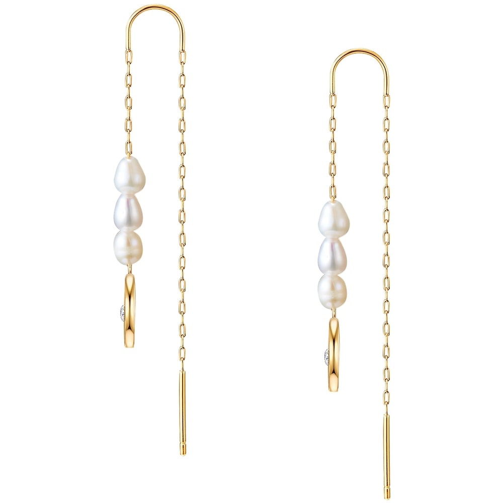 Valero Pearls Boucles doreilles en acier inoxydable Acier inoxydable Preciosa Perle de culture  Boucles d'oreilles