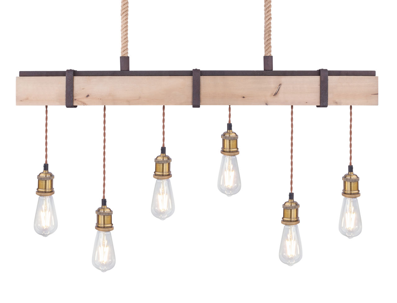 Globo Lighting - MUCHA - Hängeleuchte Metall rostfarben, 6x E27