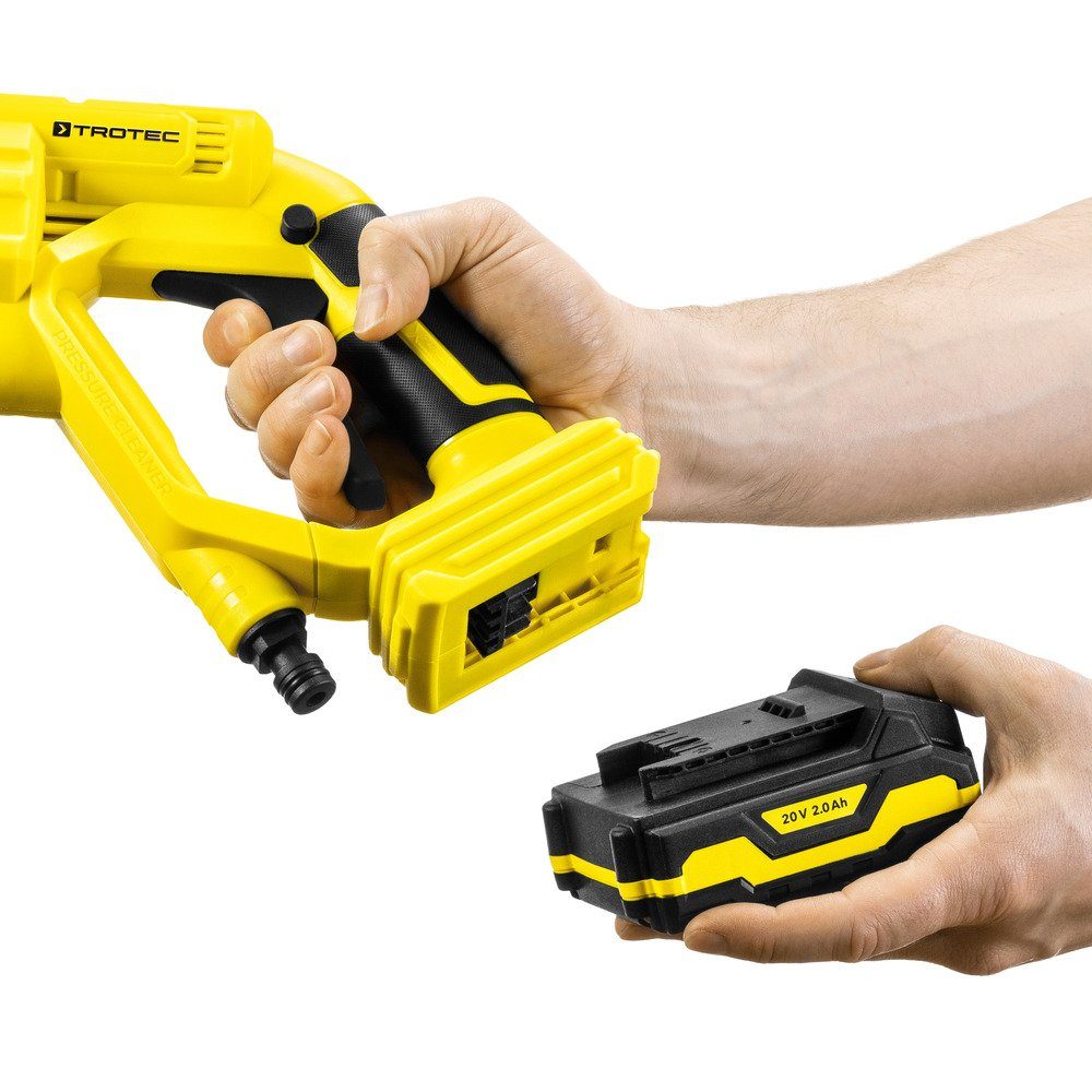 TROTEC Akku-Hochdruckreiniger PPWS 10-20V, Kabelloser Reiniger, 120 l/ h, 22 bar, Fördermenge max: 120,00 l/h