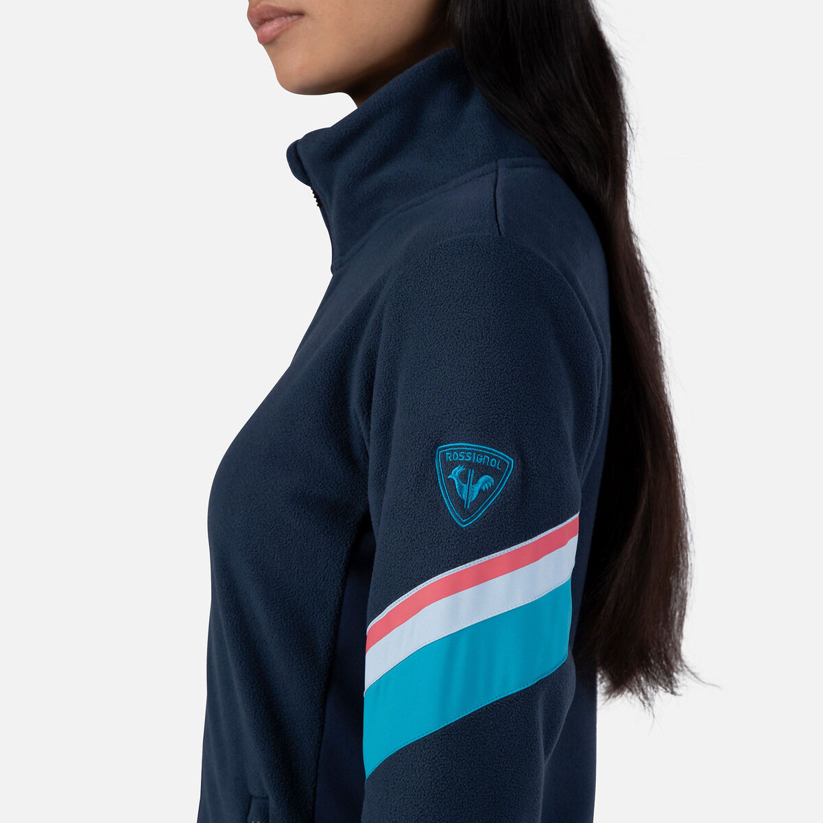 Damenfleecejacke mit durchgehendem Reißverschluss Strawpile