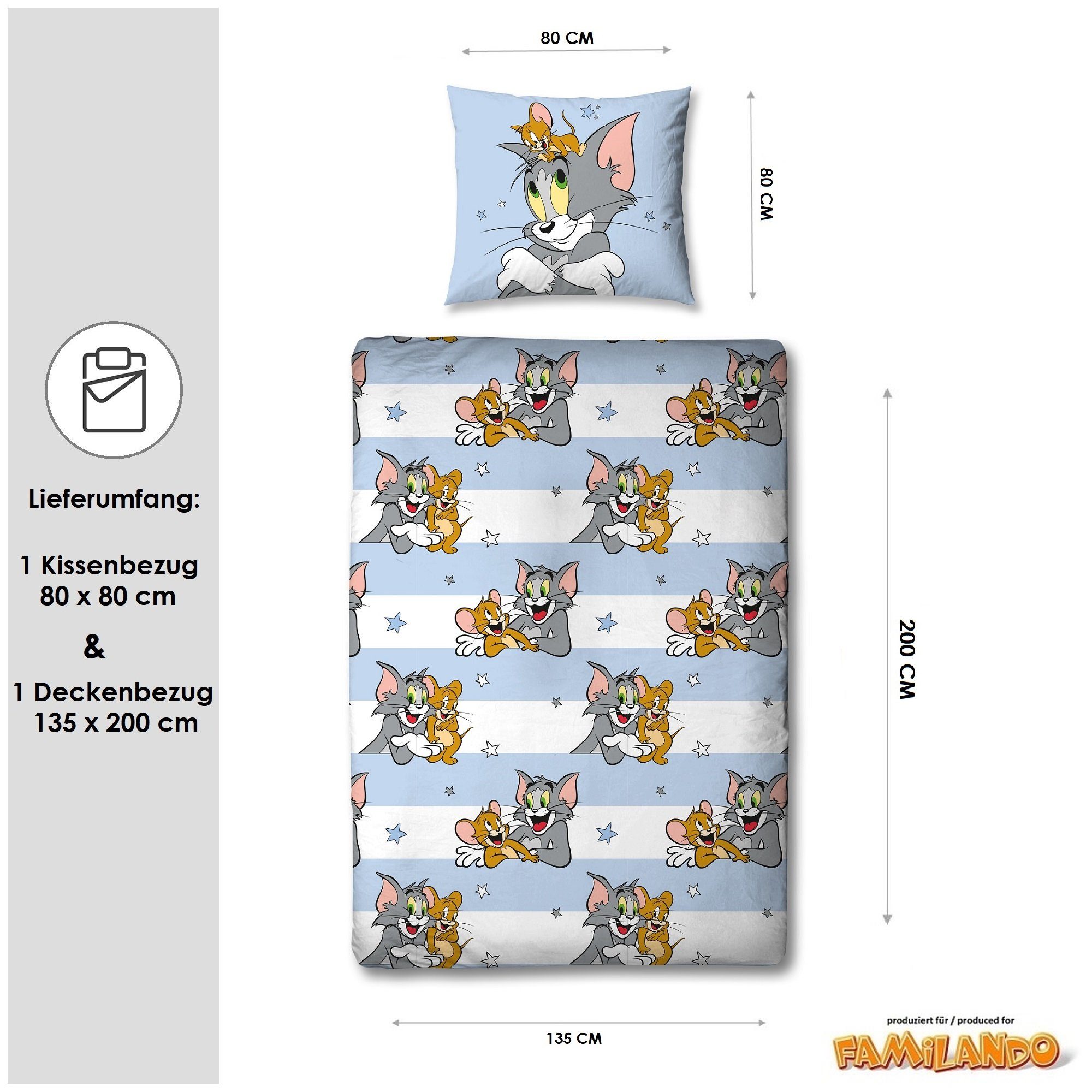 Kinderbettwäsche Tom und Jerry 