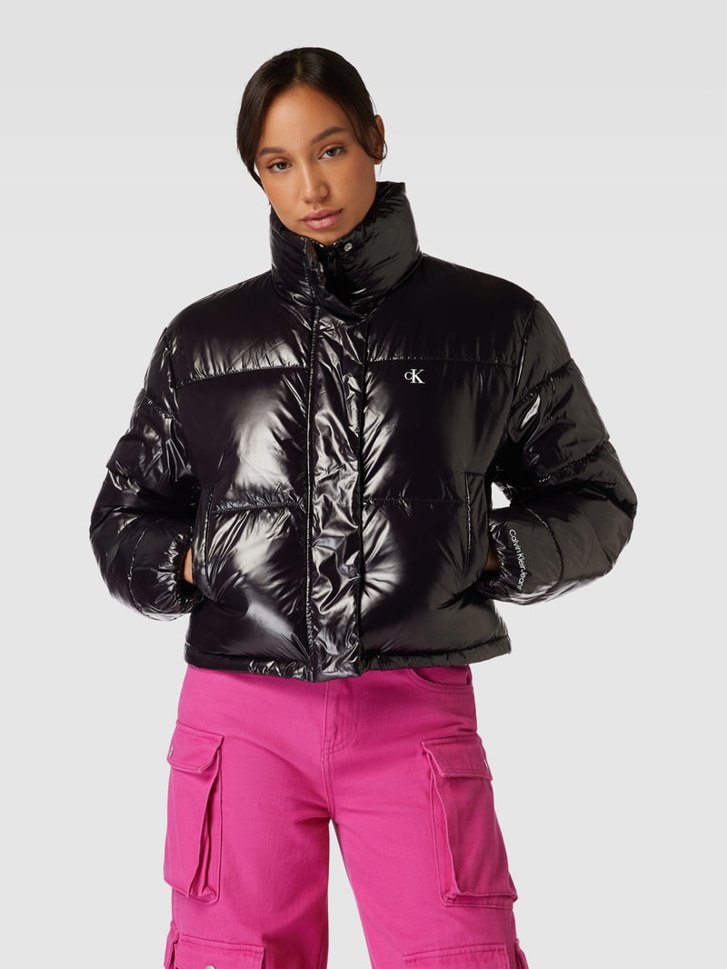 Steppjacke mit Stehkragen in black