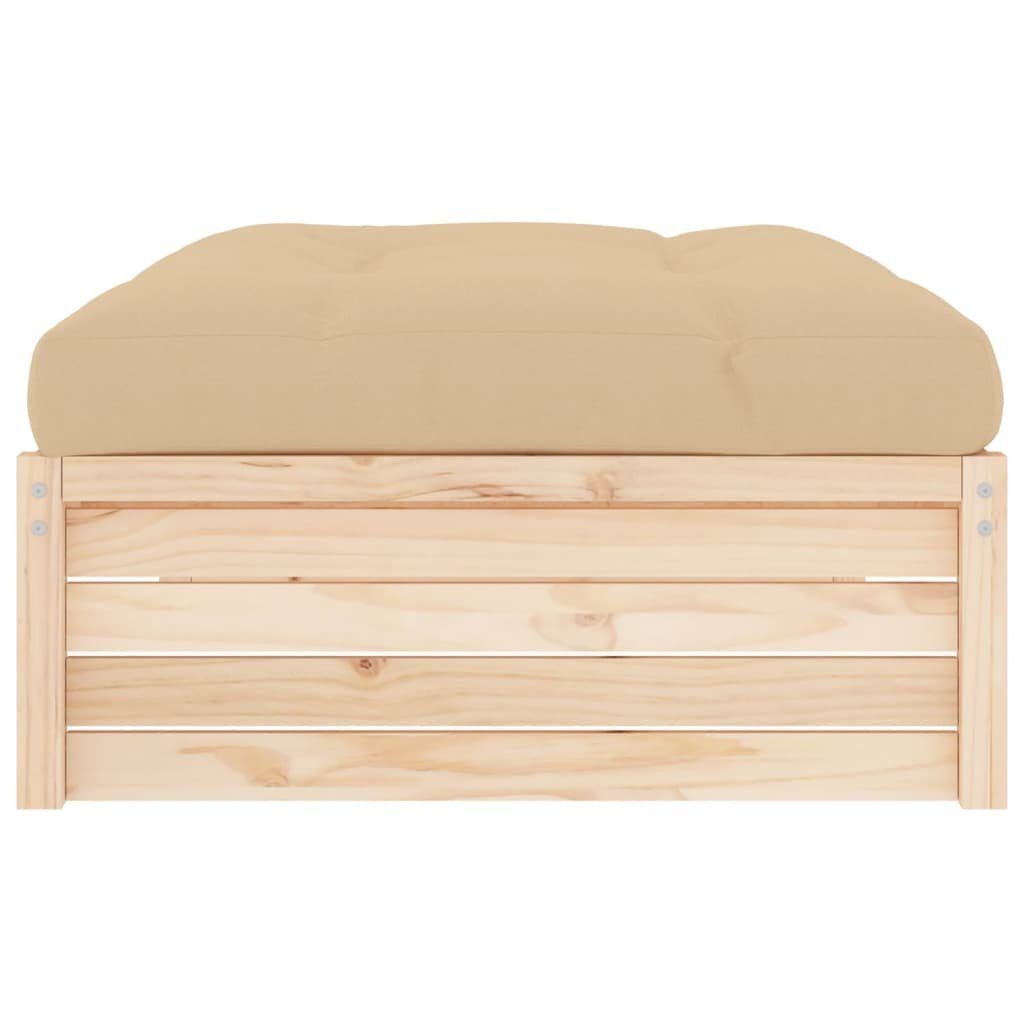 vidaXL Loungesofa Gartenhocker 120x80 cm Massivholz Kiefer, 1 Teile