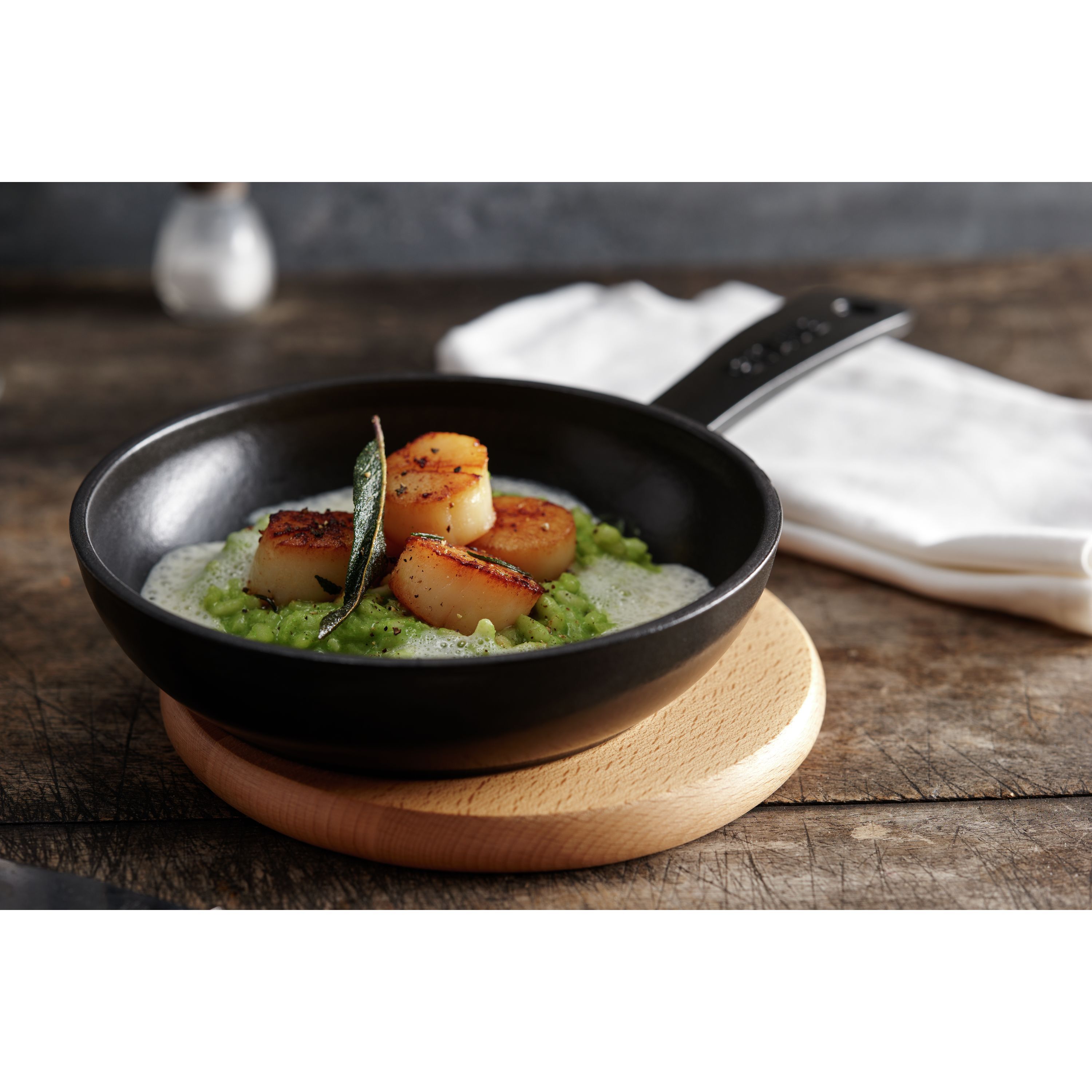 Bratpfanne 16 cm, Gusseisen, Schwarz