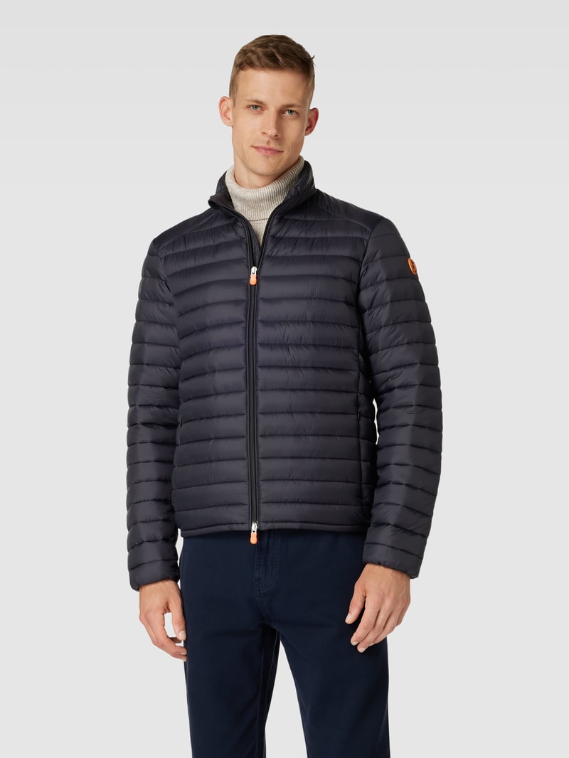 Steppjacke mit Stehkragen Modell 'ALEXANDER' in schwarz