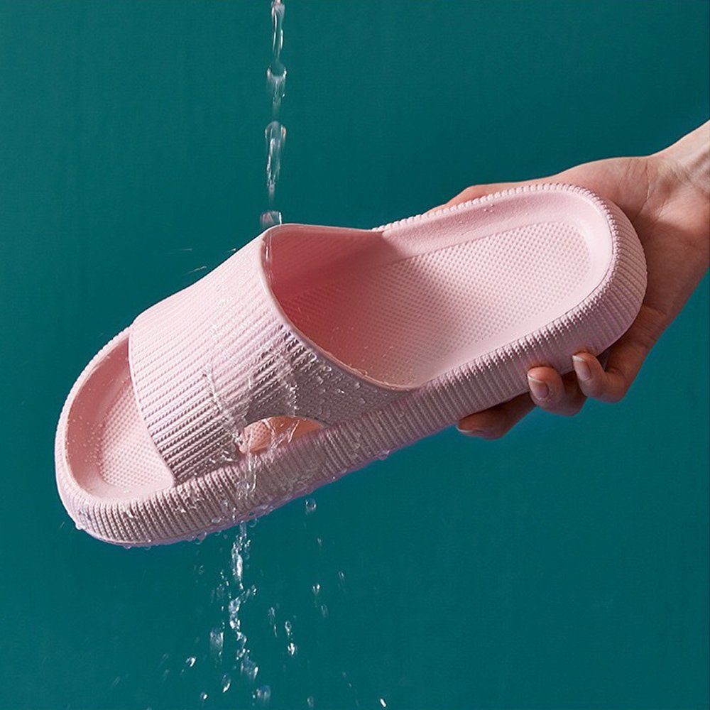 CAMILA 4CM dick besohlte Hüttenschuhe , Unisex, outdoor, wasserdicht Badeschuh (set, 1-tlg., Rutschfeste EVA-Sohle) wasserdicht
