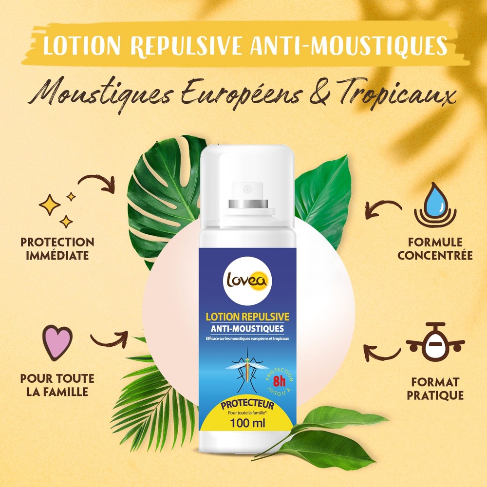 lovea Lotion Répulsive Anti-Moustiques Spray Anti-Moustique