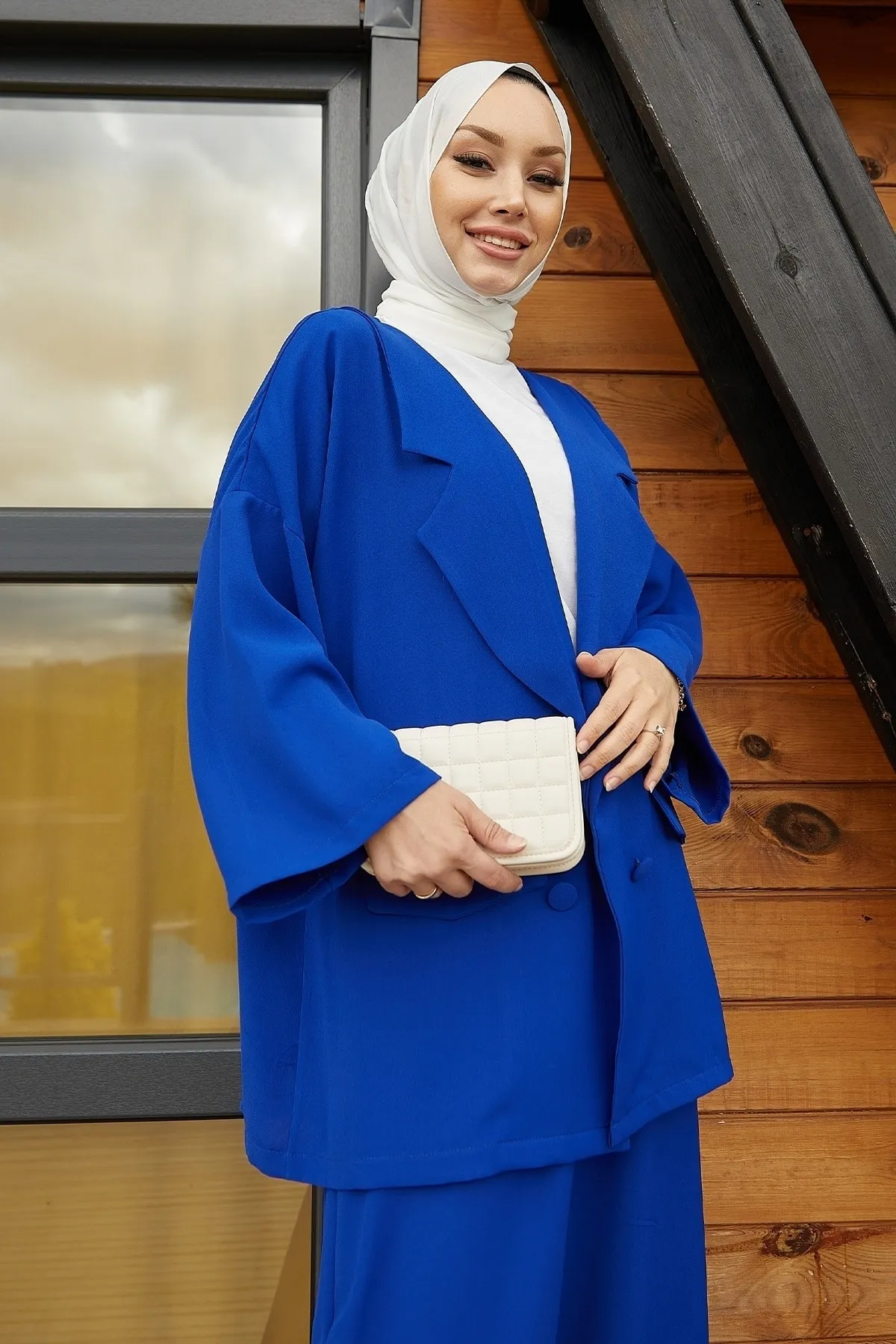 InStyle  Lika Oversize-Anzug mit Jacke – Saks Blue