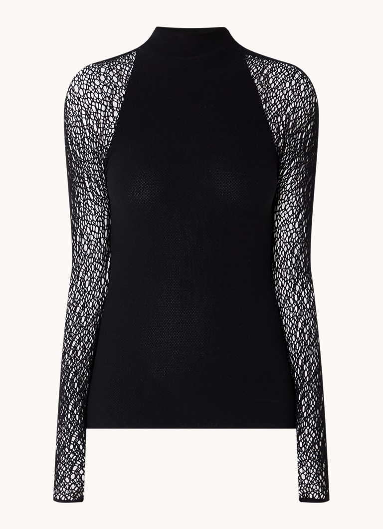 Wolford smalki adīts tops ar ažūra detaļām