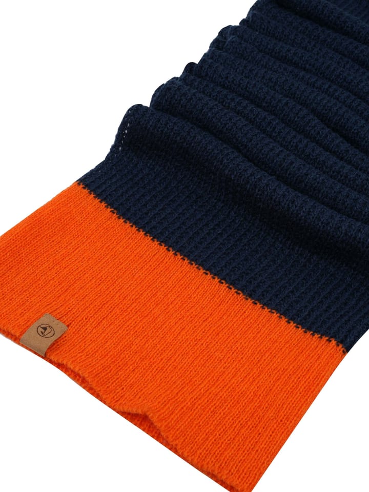 SCHIETWETTER Strick-Schal Alex in navy-orange günstig kaufen onesize