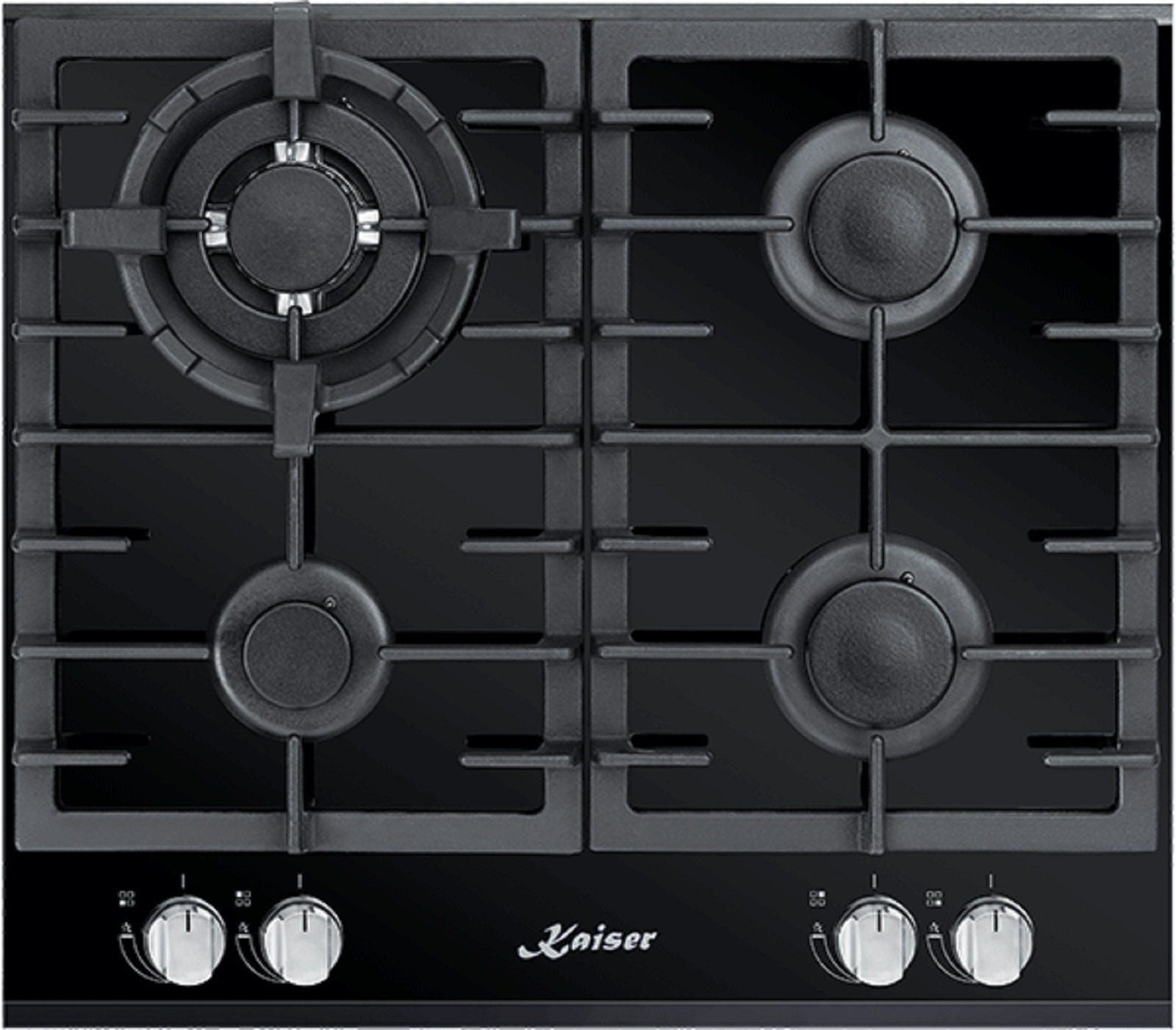 Kaiser Küchengeräte Backofen-Set EH 6326 SP +KCG 6380, Elektro Backofen, Autark, 79L,10 Funktionen+Gas-Kochfeld, 60cm