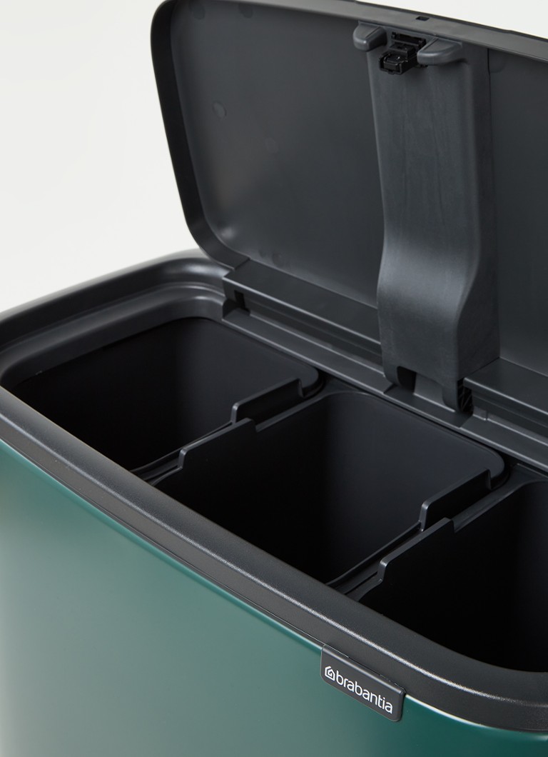 Pojemnik do segregacji odpadów Brabantia Bo Touch Bin z pokrywą i nóżkami, 3 x 11 litrów