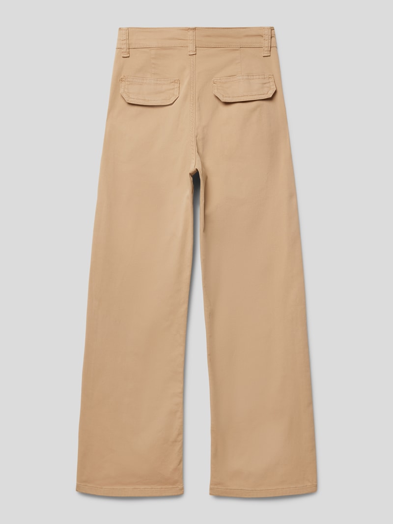 Stoffhose mit Eingrifftaschen in beige
